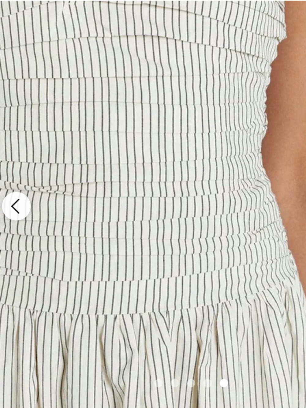 DISSH Ayla Cream Stripe Strapless Midi Dress US 6 NWT - Picture 5 of 8
